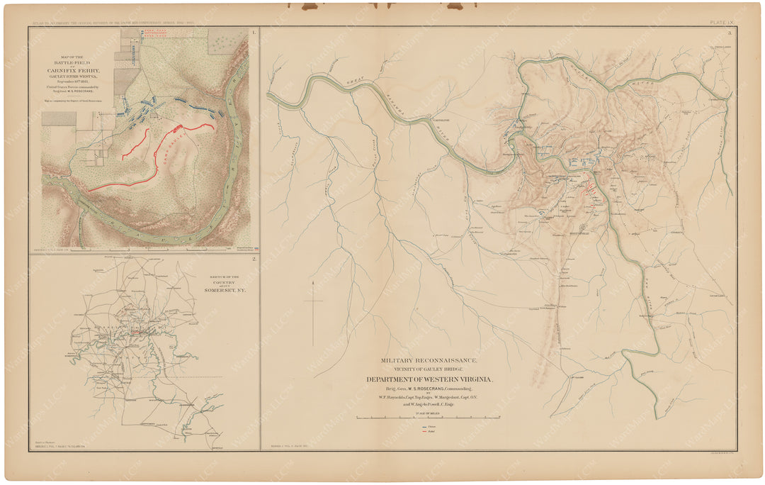 Civil War Atlas 1895 Plate 009: Battles in Kentucky and West Virginia