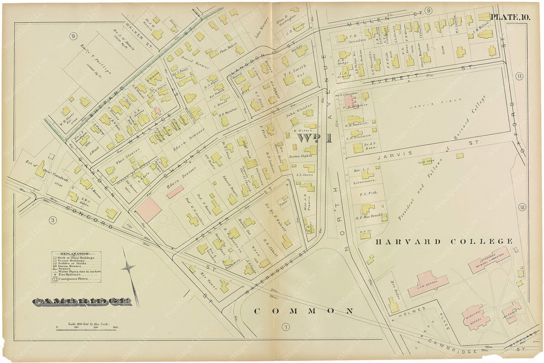 Cambridge, Massachusetts 1886 Plate 010