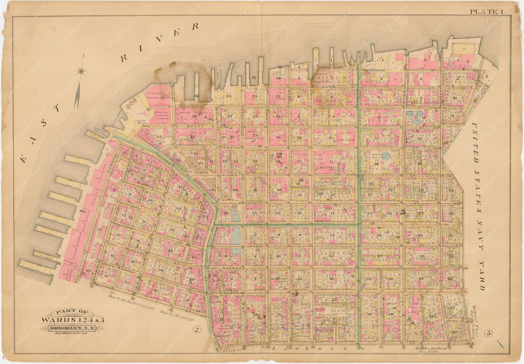 Brooklyn, New York 1886 Plate 001