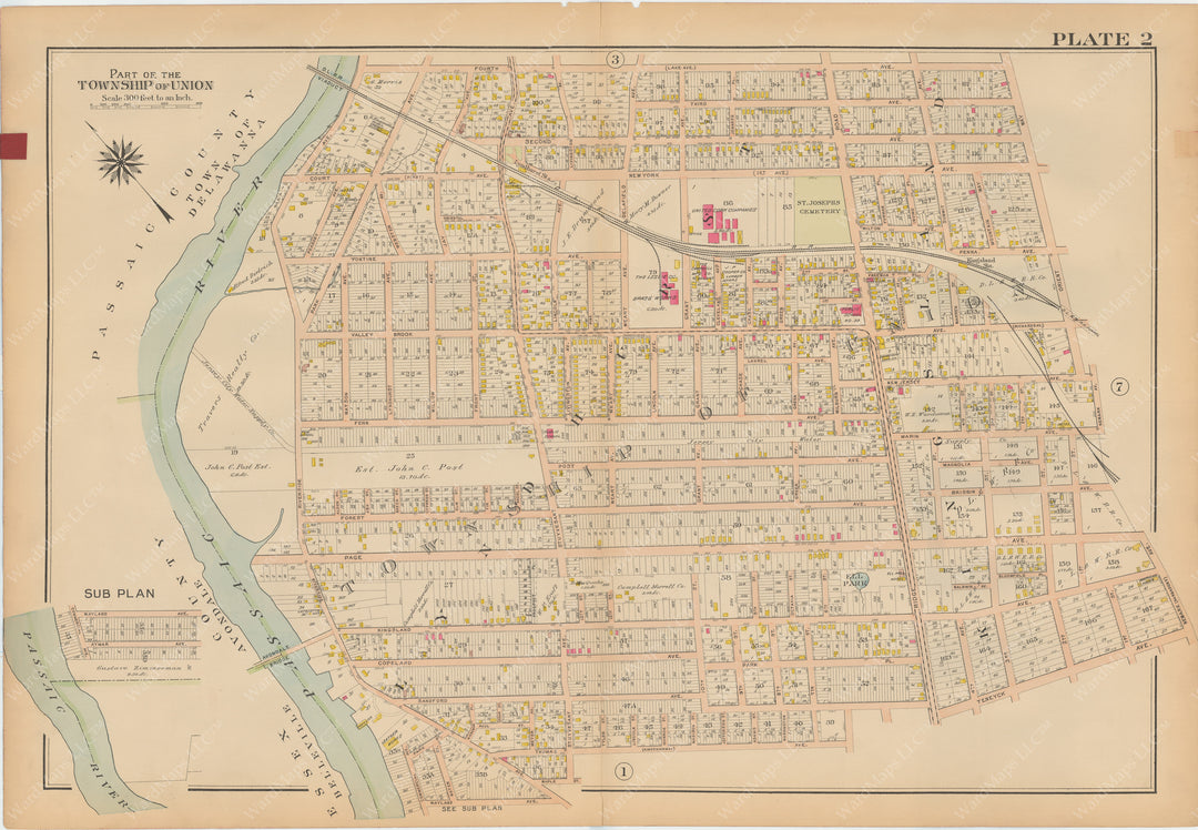 Bergen County, New Jersey, Vol. 2, 1913 Plate 002: Union