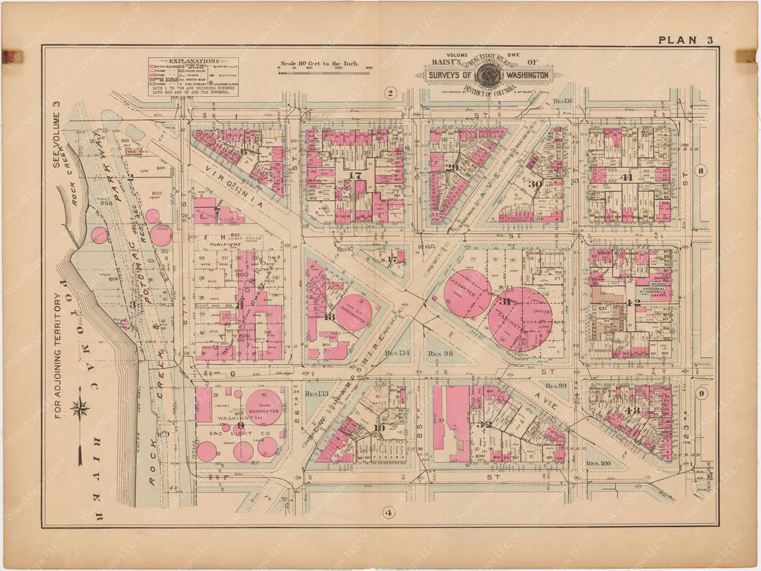 Washington, D.C. 1939 Vol. 1, Inner NW, Plate 003