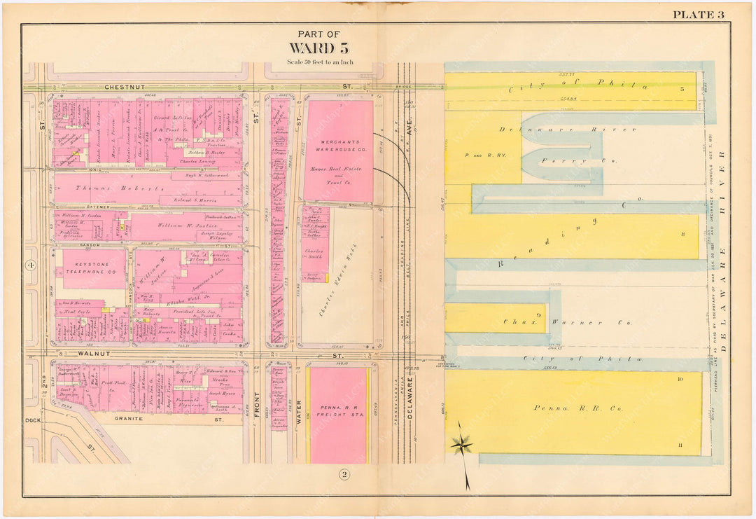 Philadelphia, Pennsylvania 1908, 5th, 7th, and 8th Wards: Plate 003