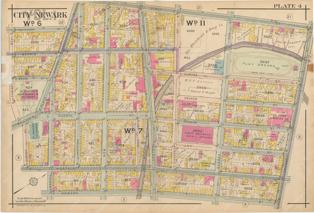 Newark, New Jersey 1911 Plate 004