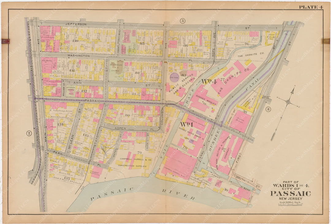 Passaic and Acquackanonk, New Jersey 1916 Plate 004