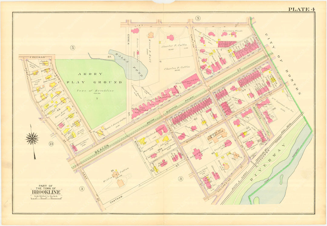 Brookline, Massachusetts 1913 Plate 004