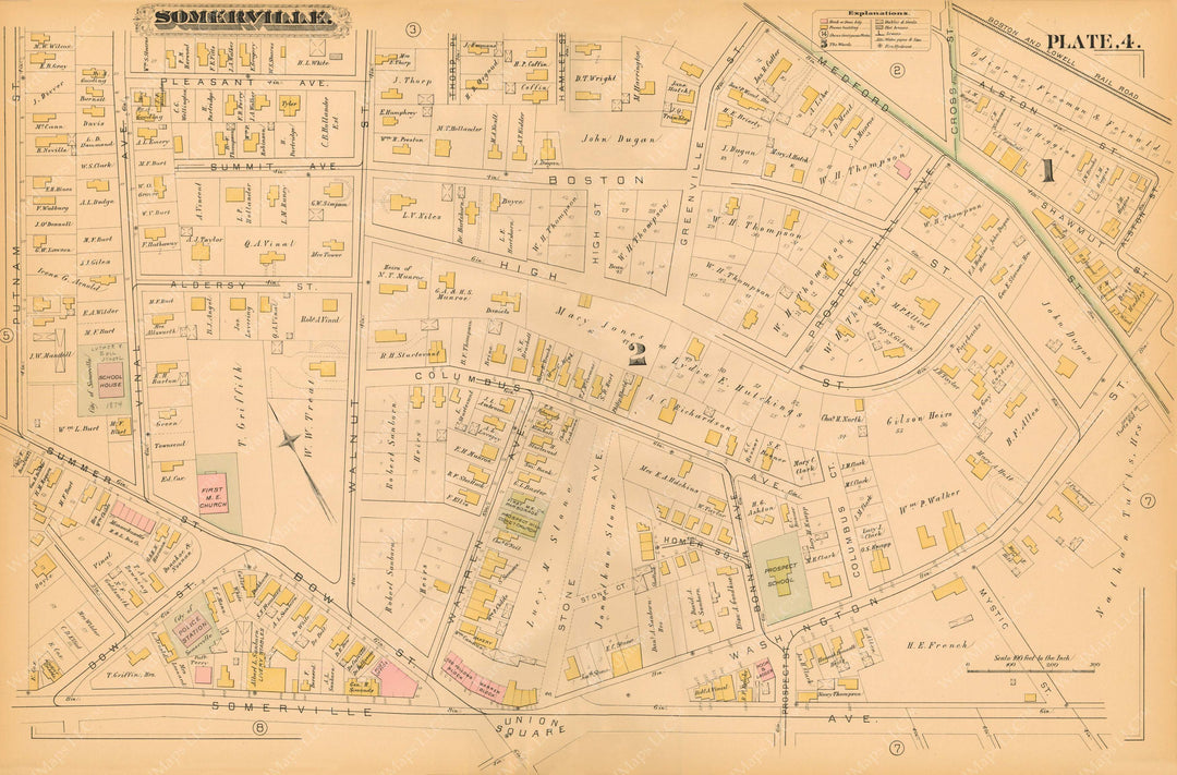 Somerville, Massachusetts 1884 Plate 004