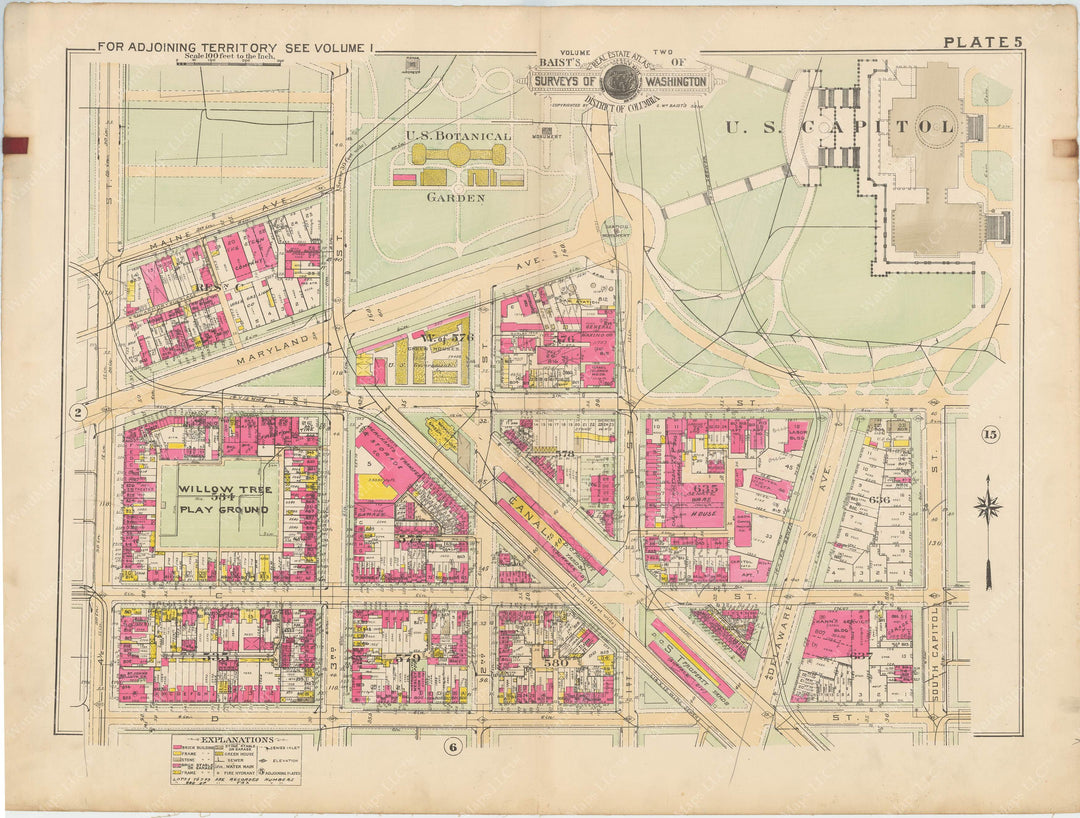 Washington, D.C. 1928, Vol. 2, Inner NE/SE/SW: Plate 005