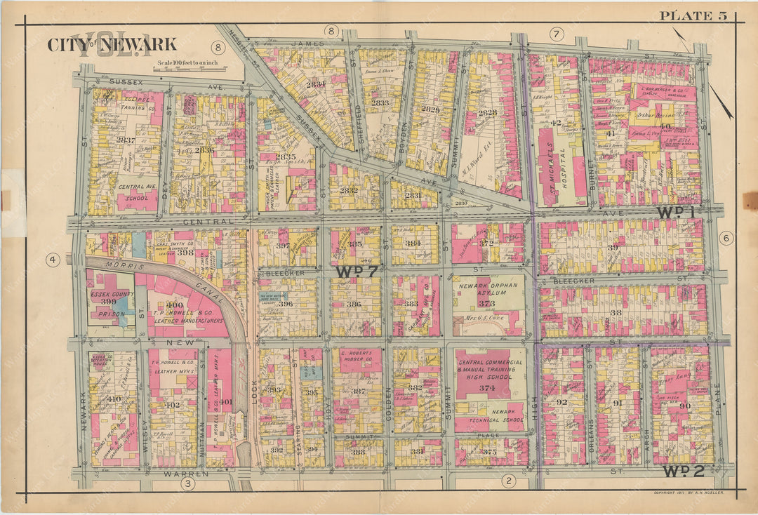 Newark, New Jersey 1911 Plate 005