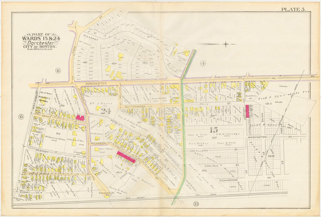 Dorchester, Massachusetts 1889 Plate 005