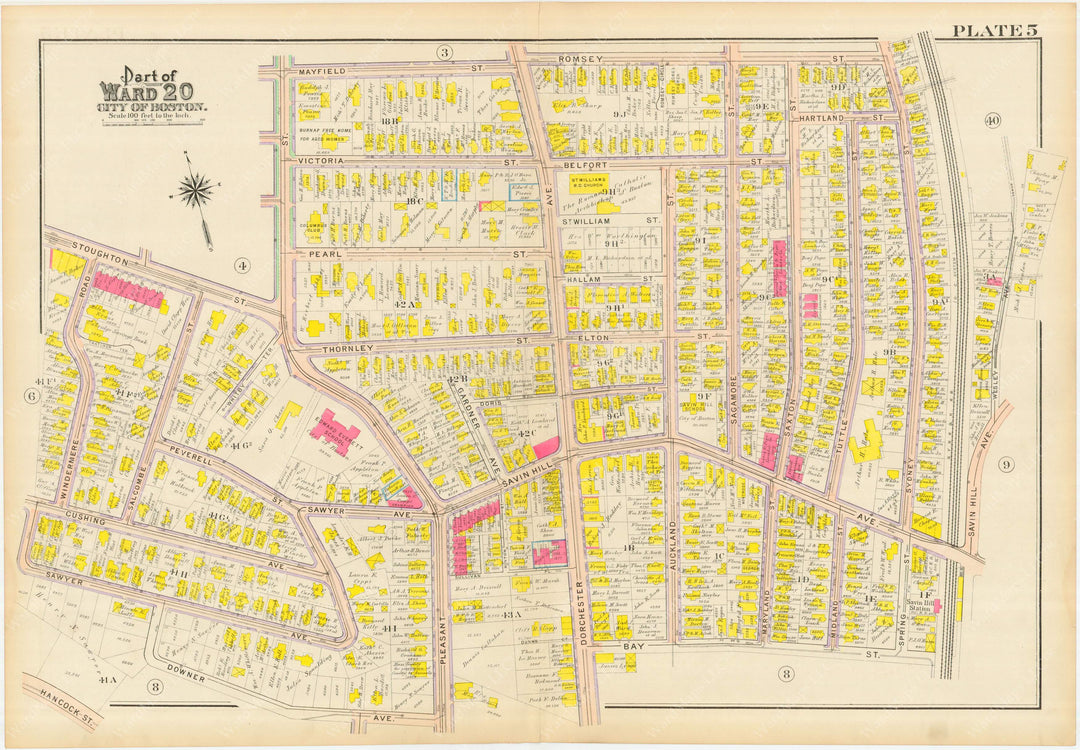 Dorchester, Massachusetts 1910 Plate 005