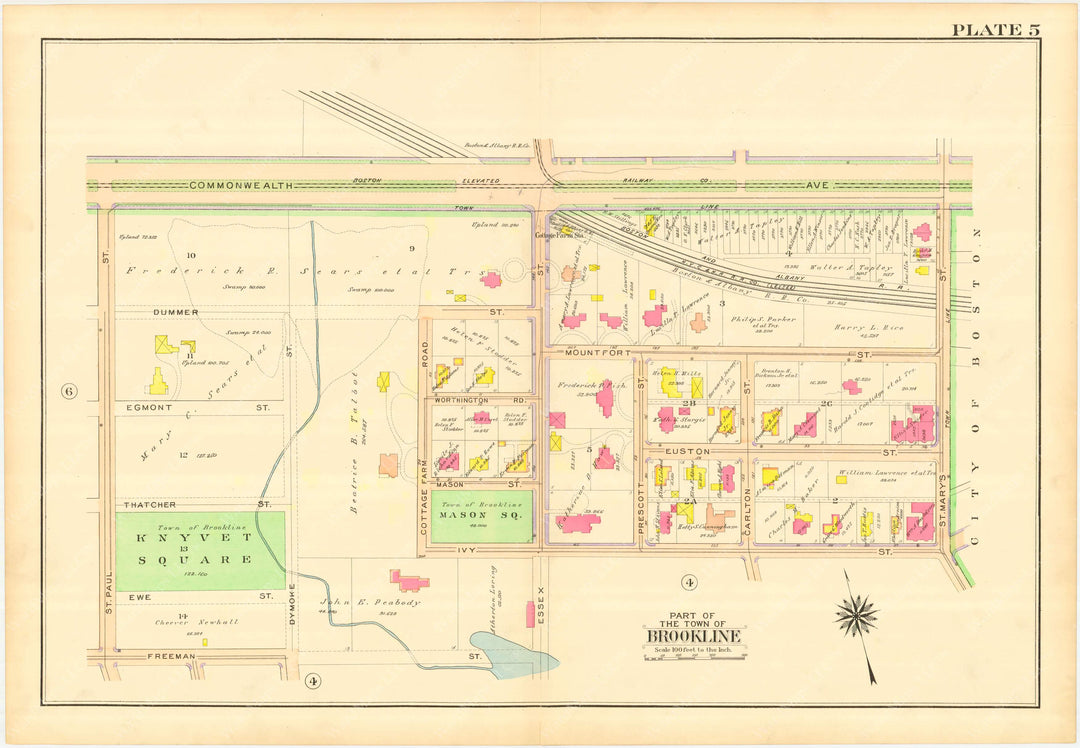 Brookline, Massachusetts 1913 Plate 005