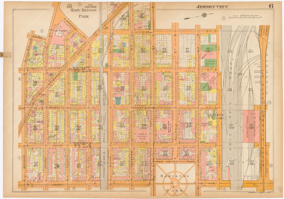 Jersey City, New Jersey 1928 Plate 006