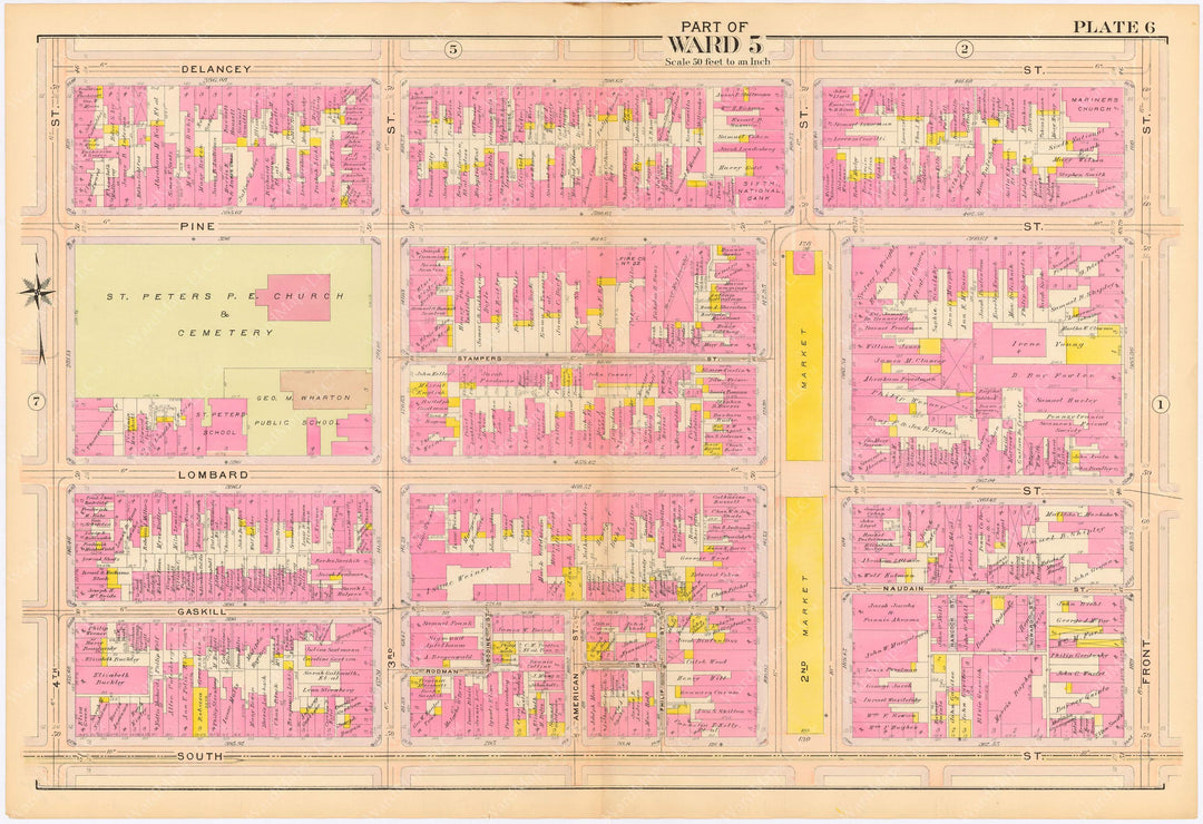 Philadelphia, Pennsylvania 1908, 5th, 7th, and 8th Wards: Plate 006