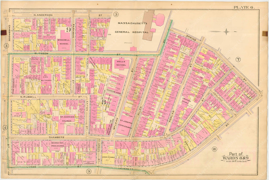 Boston, Massachusetts 1888 Vol. 1 Plate 006