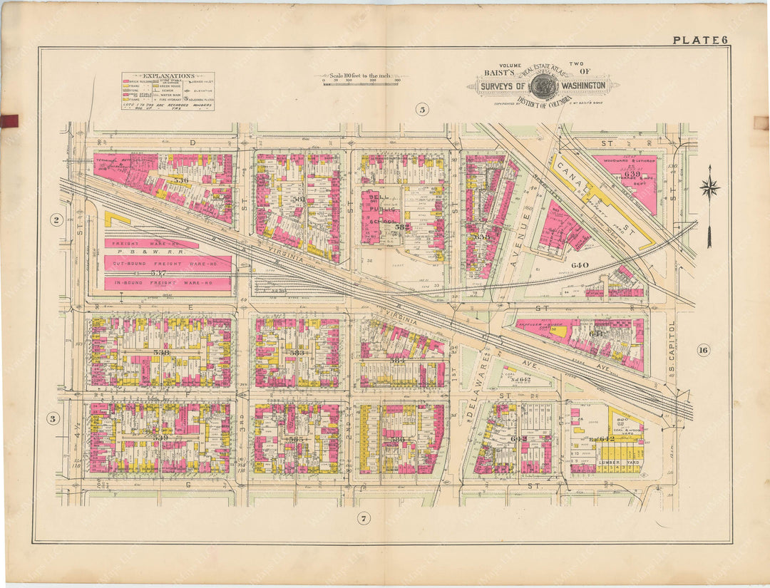 Washington, D.C. 1928, Vol. 2, Inner NE/SE/SW: Plate 006