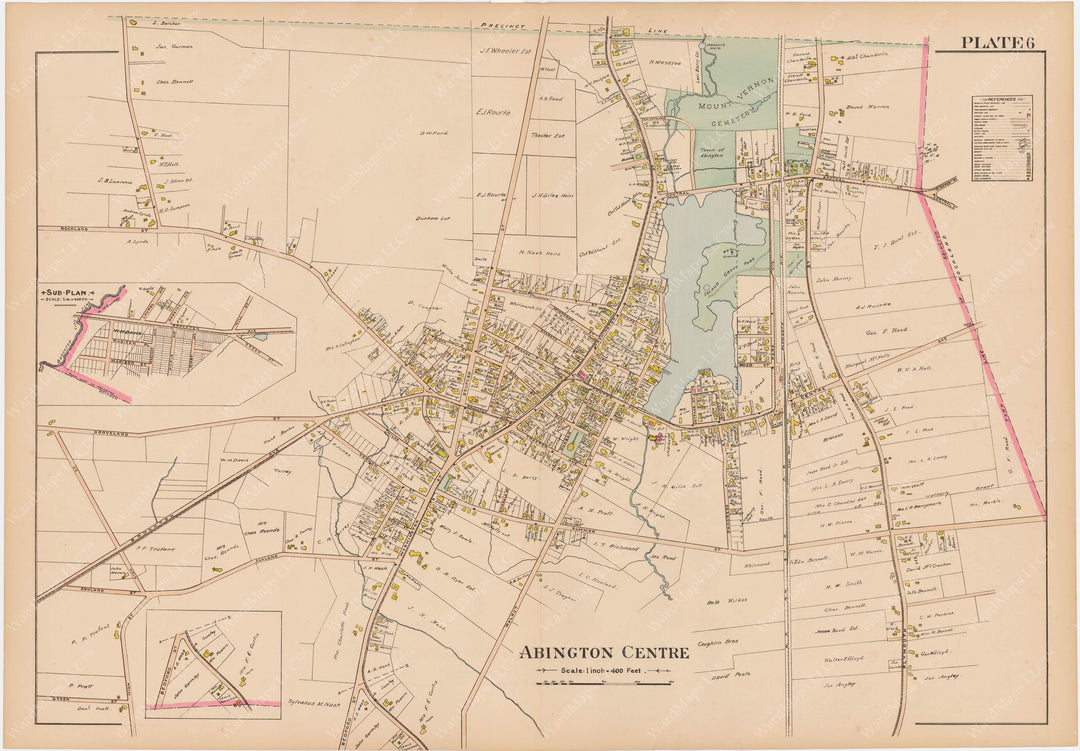 Plymouth County, Massachusetts 1903 Plate 006: Abington Center