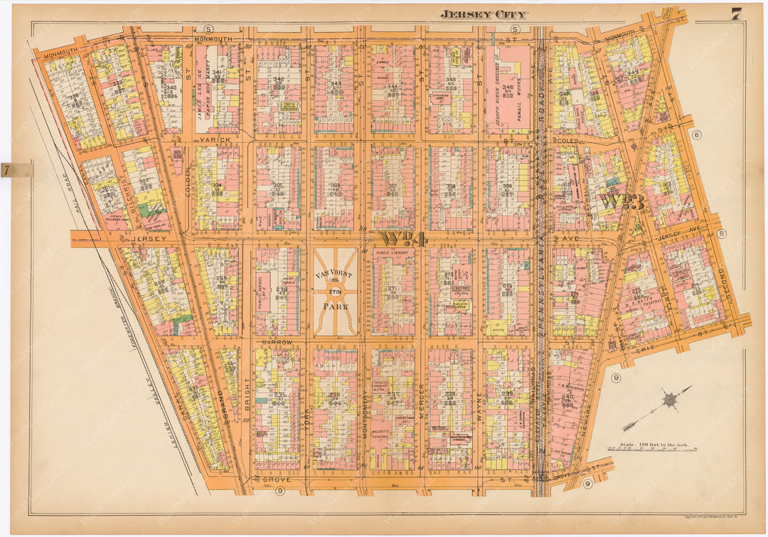 Jersey City, New Jersey 1928 Plate 007