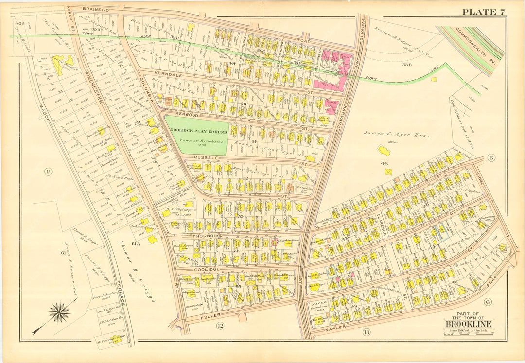 Brookline, Massachusetts 1913 Plate 007