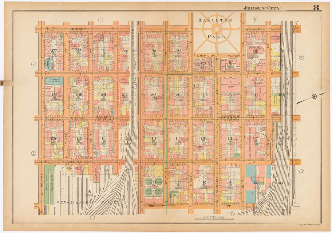 Jersey City, New Jersey 1928 Plate 008