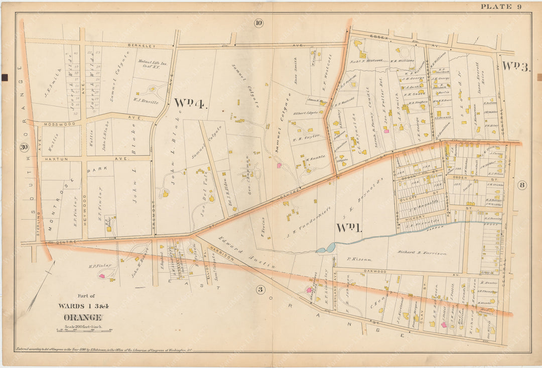 Essex County, New Jersey 1890 Plate 009: Orange