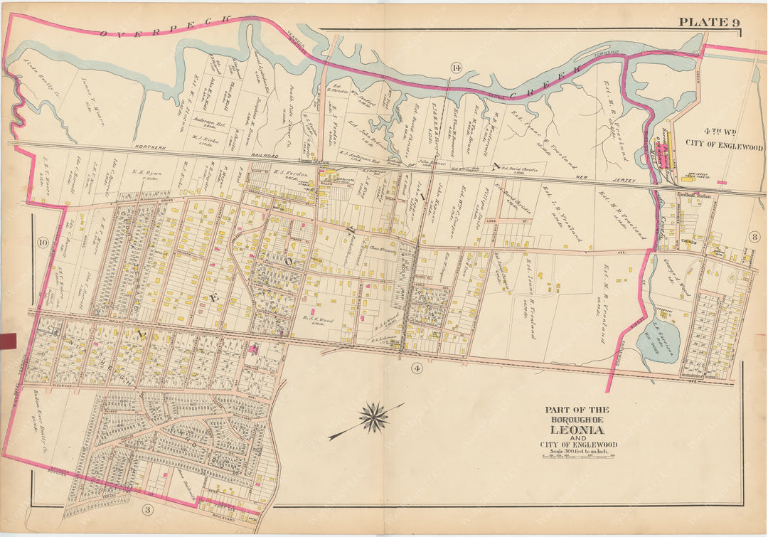 Bergen County, New Jersey, Vol. 1, 1912 Plate 009: Englewood, Leonia