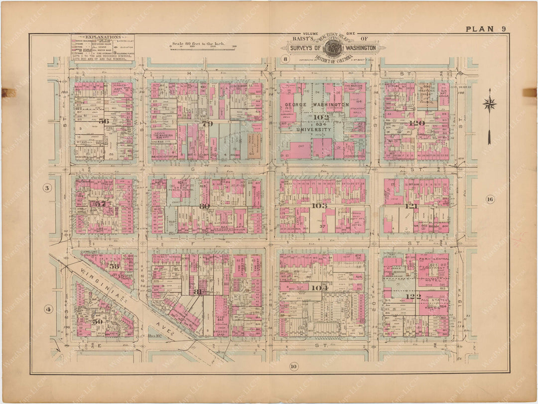 Washington, D.C. 1939 Vol. 1, Inner NW, Plate 009