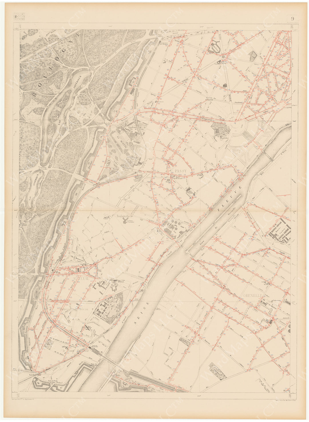 Paris, France Sewer System 1875 Plate 009