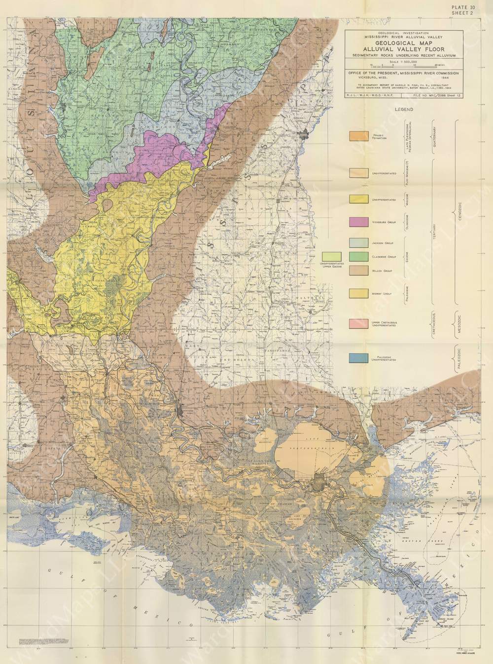 Mississippi River Alluvial Valley 1944: Plate 010, Sheet 002