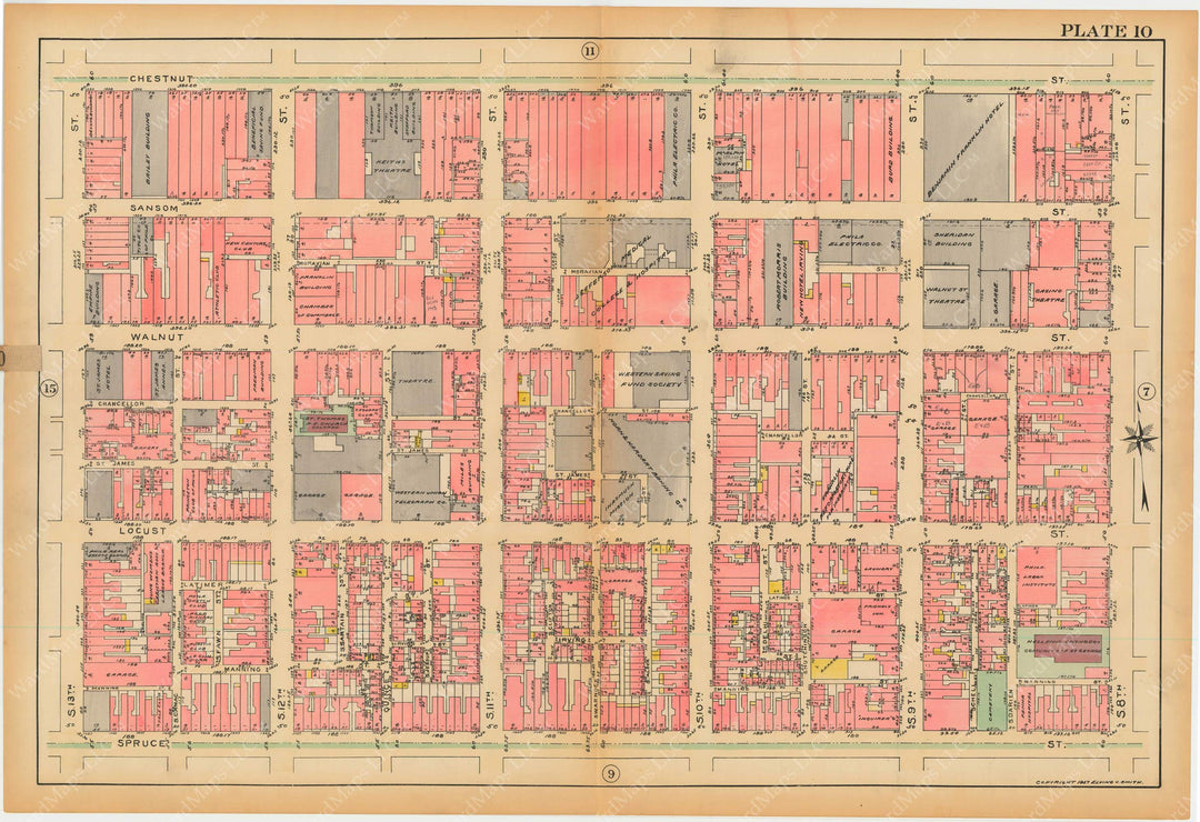 Philadelphia, Pennsylvania, 1927, 5th to 10th Wards: Plate 010