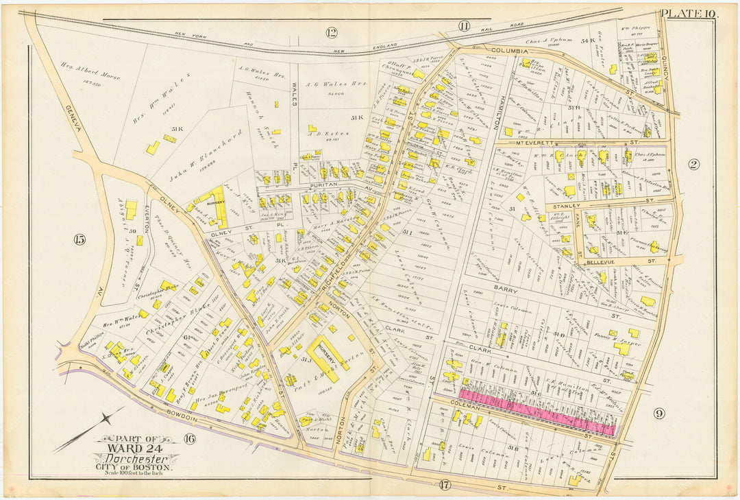 Dorchester, Massachusetts 1889 Plate 010