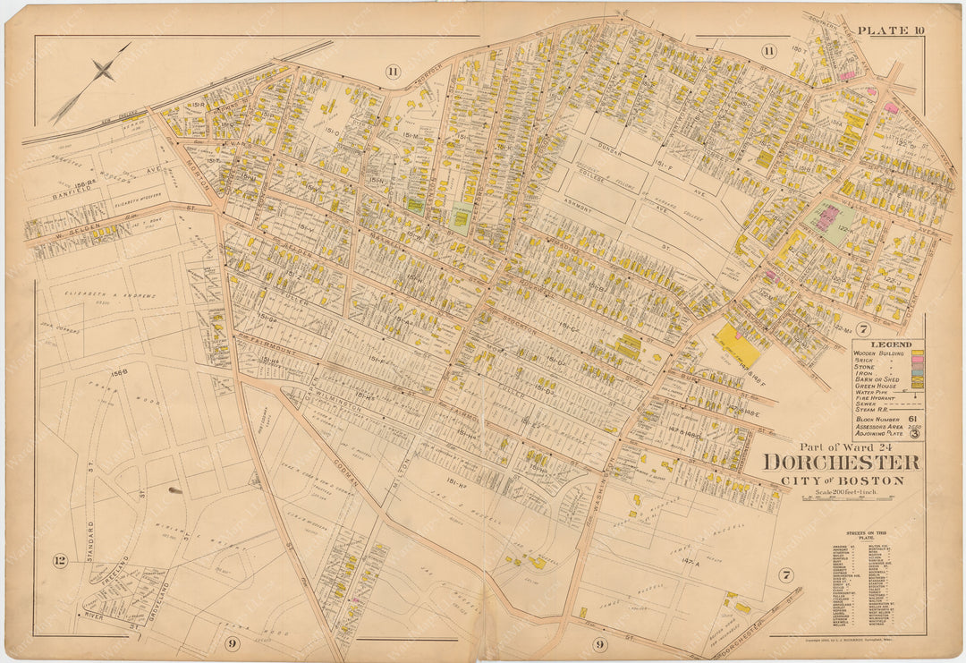 Dorchester, West Roxbury, and Brighton 1899 Plate 010: Dorchester