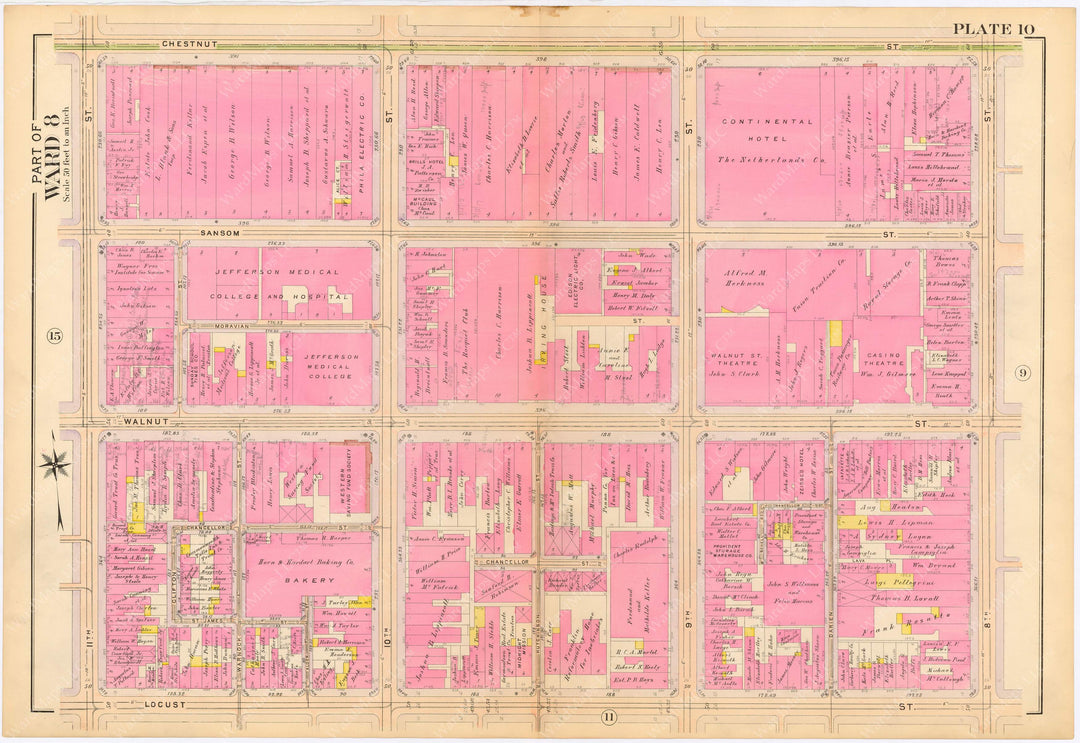 Philadelphia, Pennsylvania 1908, 5th, 7th, and 8th Wards: Plate 010