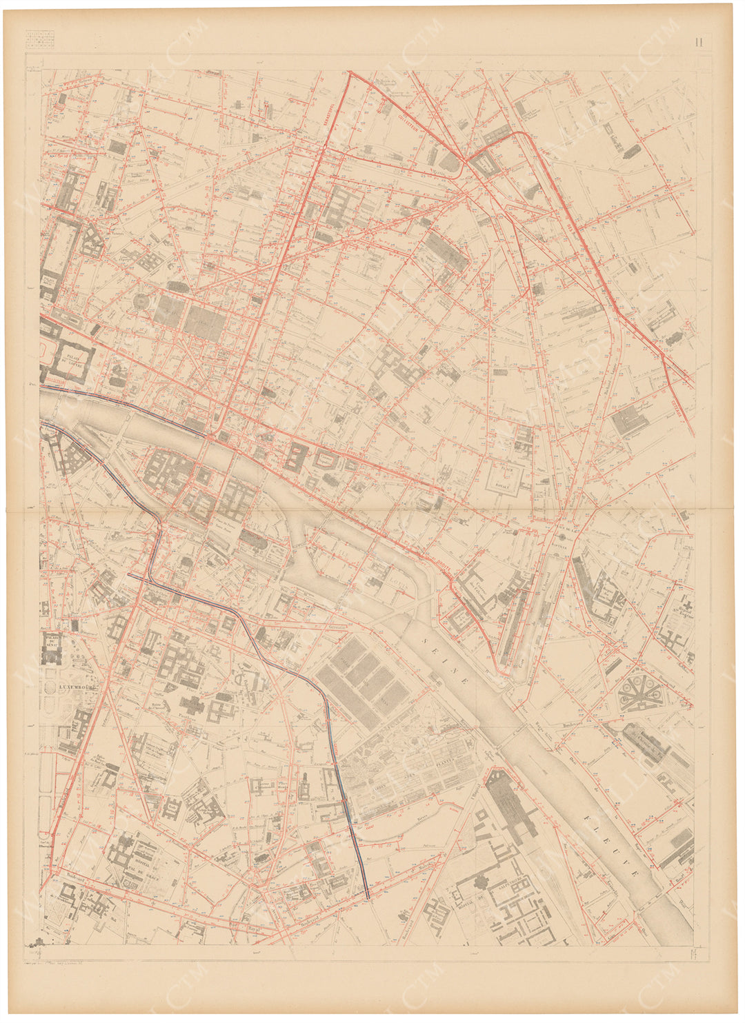 Paris, France Sewer System 1875 Plate 011