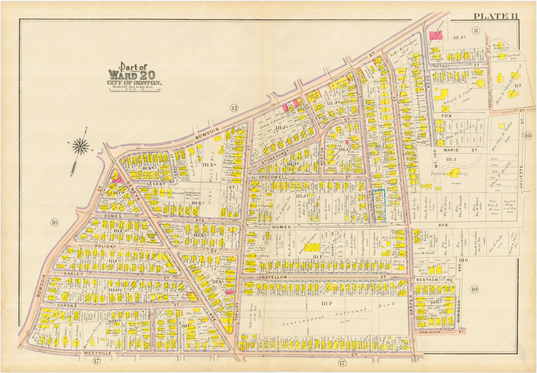 Dorchester, Massachusetts 1910 Plate 011