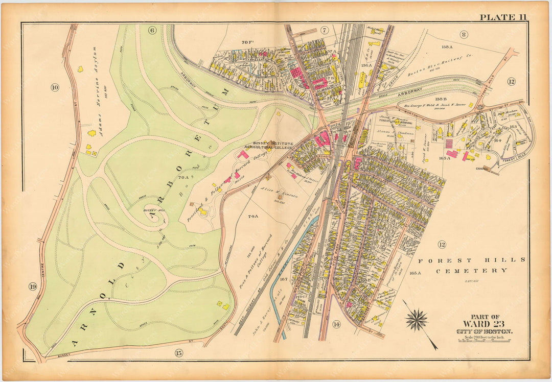 West Roxbury, Massachusetts 1914 Plate 011: Jamaica Plain