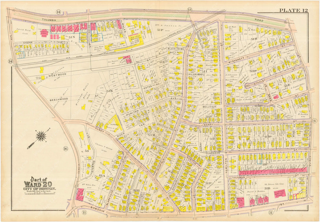 Dorchester, Massachusetts 1910 Plate 012