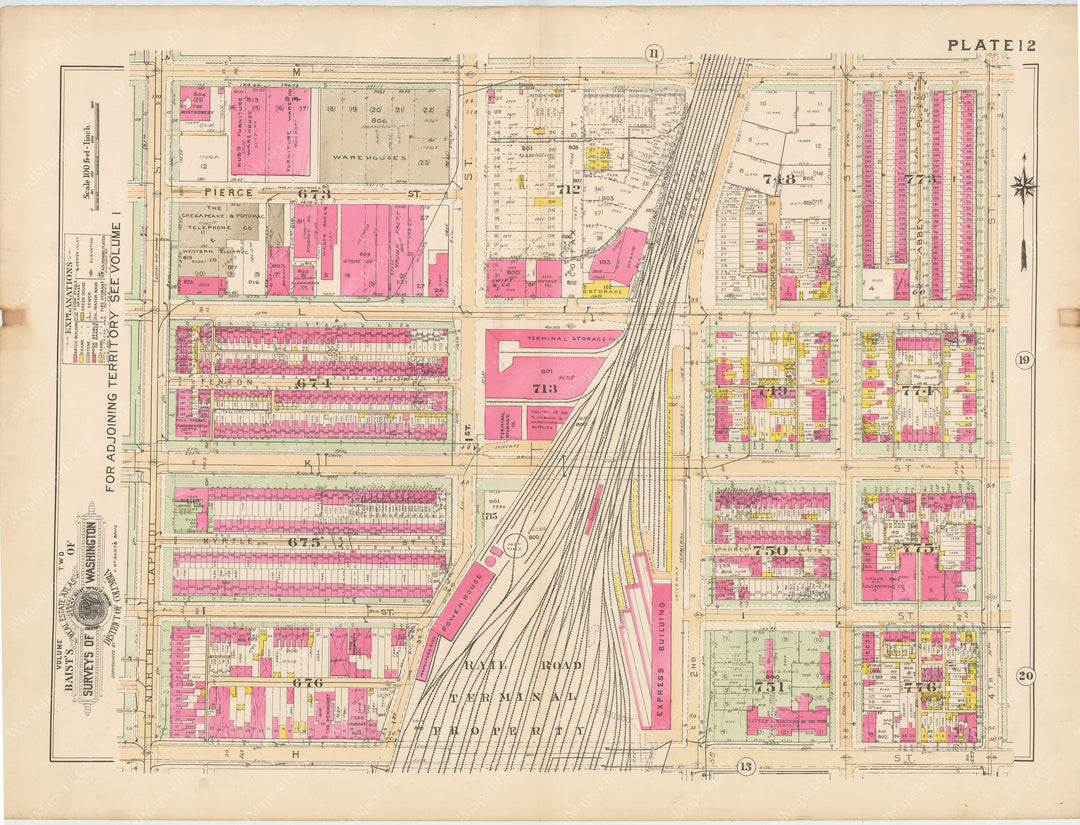 Washington, D.C. 1928, Vol. 2, Inner NE/SE/SW: Plate 012