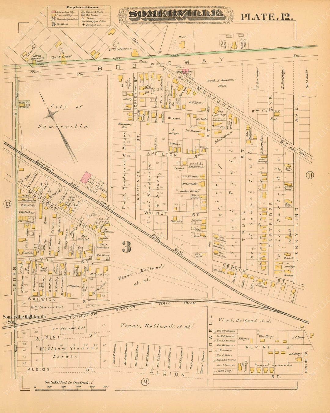 Somerville, Massachusetts 1884 Plate 012