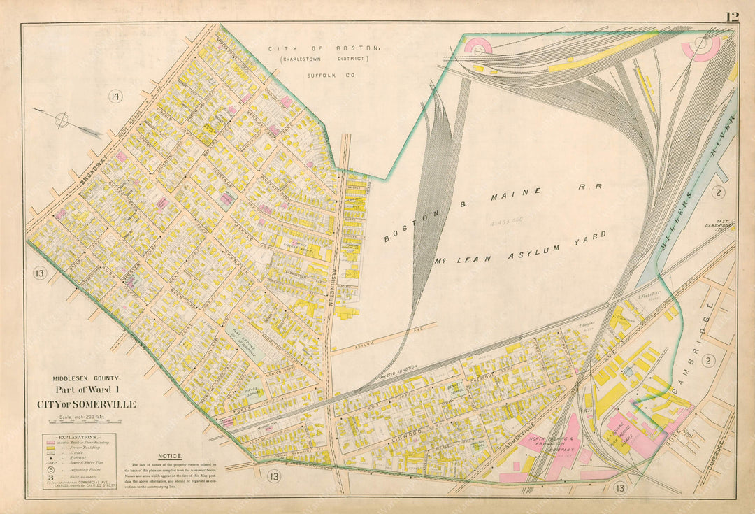 Middlesex County, Massachusetts 1900 Vol. 1: Plate 012 Somerville