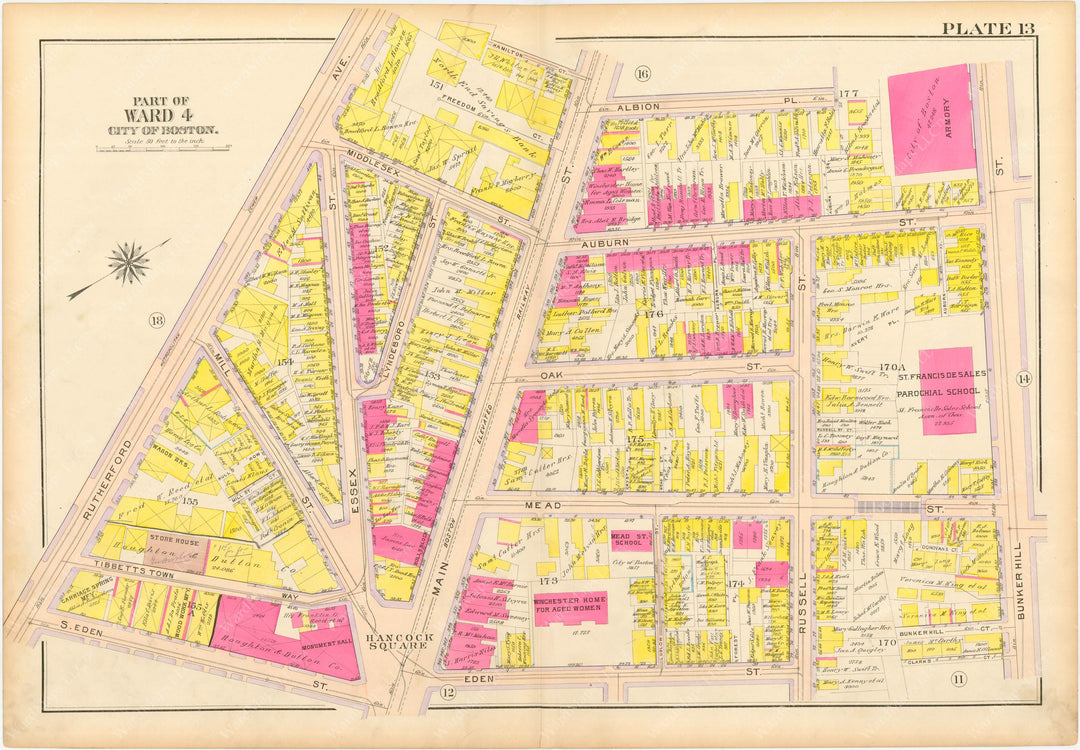 Charlestown, Massachusetts 1912 Plate 013