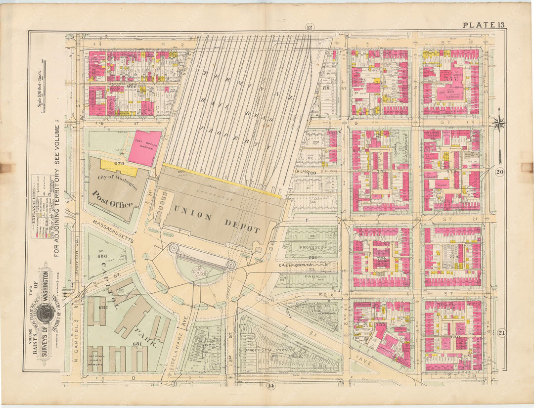 Washington, D.C. 1928, Vol. 2, Inner NE/SE/SW: Plate 013