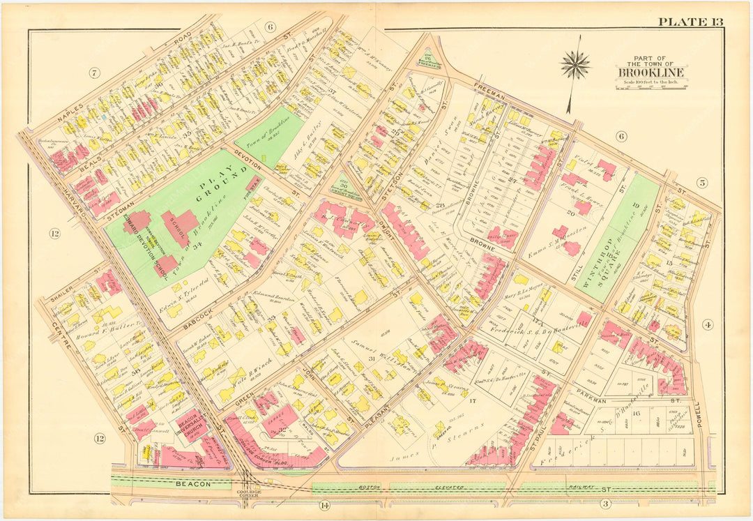 Brookline, Massachusetts 1913 Plate 013