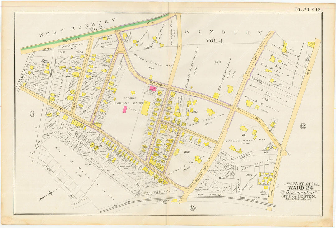 Dorchester, Massachusetts 1889 Plate 013