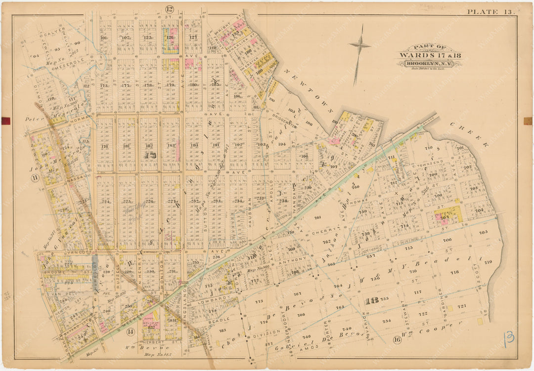 Brooklyn, New York 1886 Plate 013