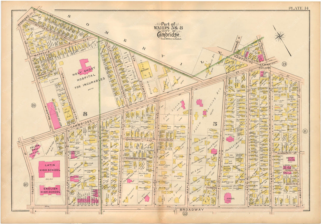 Cambridge, Massachusetts 1903 Plate 014