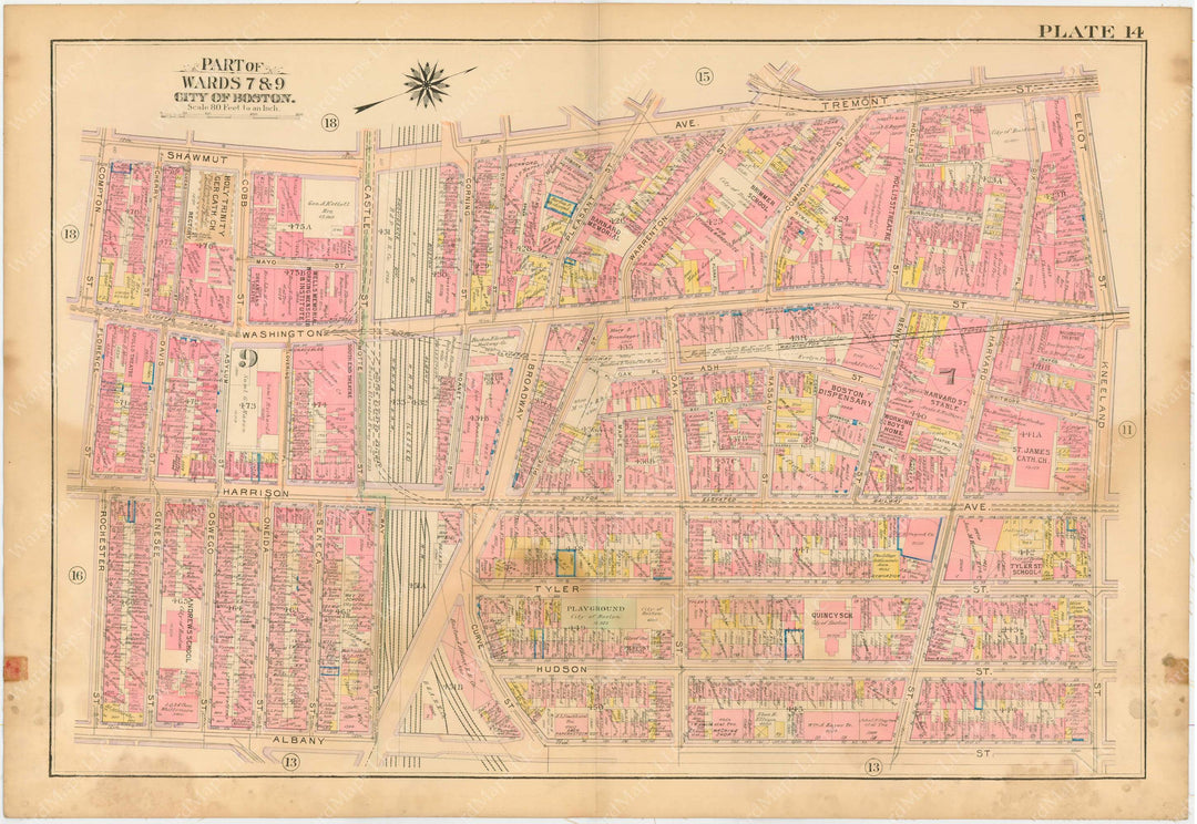 Boston, Massachusetts 1912 Plate 014