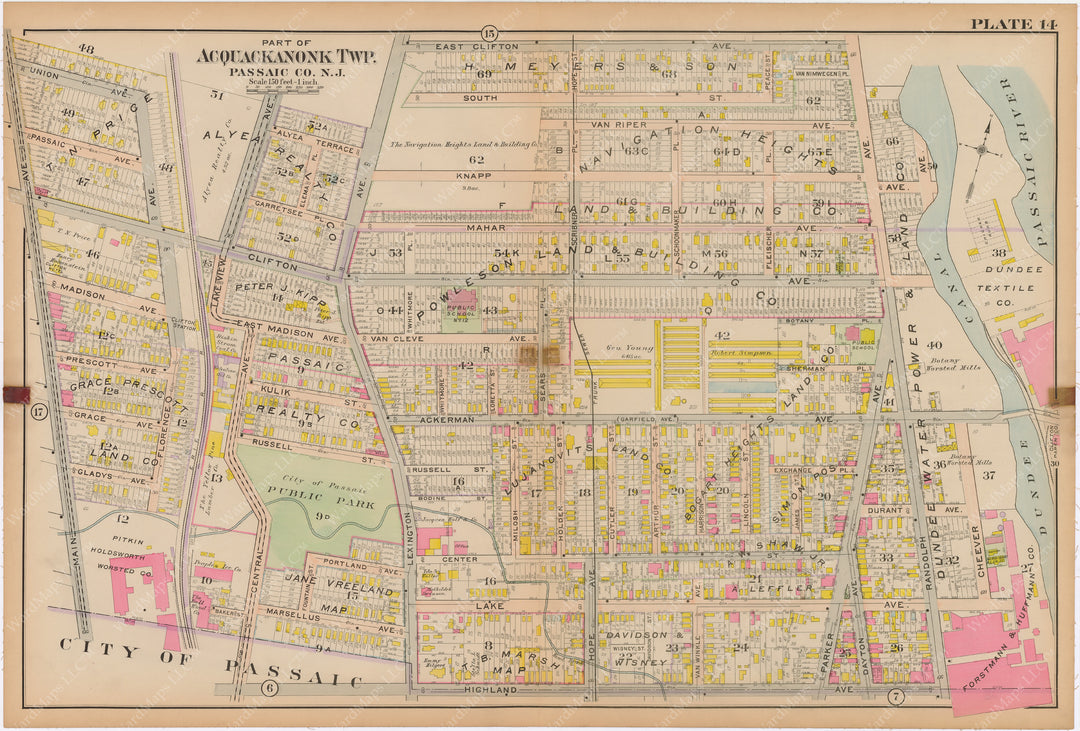 Passaic and Acquackanonk, New Jersey 1916 Plate 014