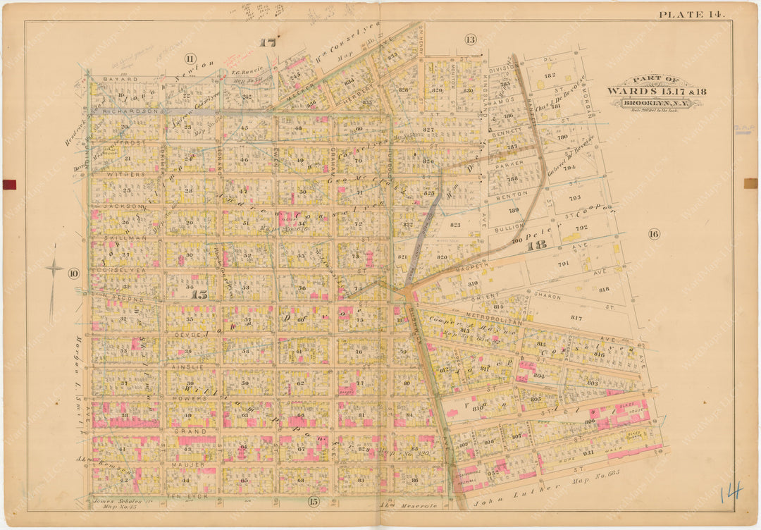 Brooklyn, New York 1886 Plate 014