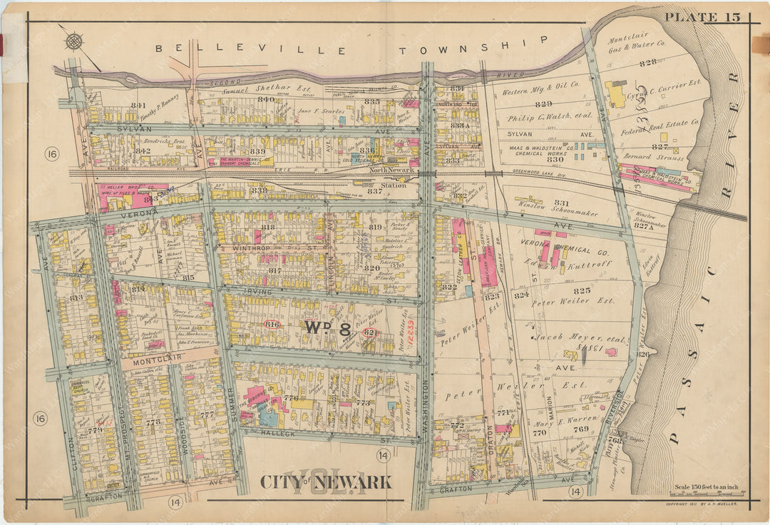 Newark, New Jersey 1911 Plate 015
