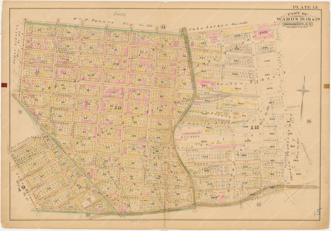 Brooklyn, New York 1886 Plate 015